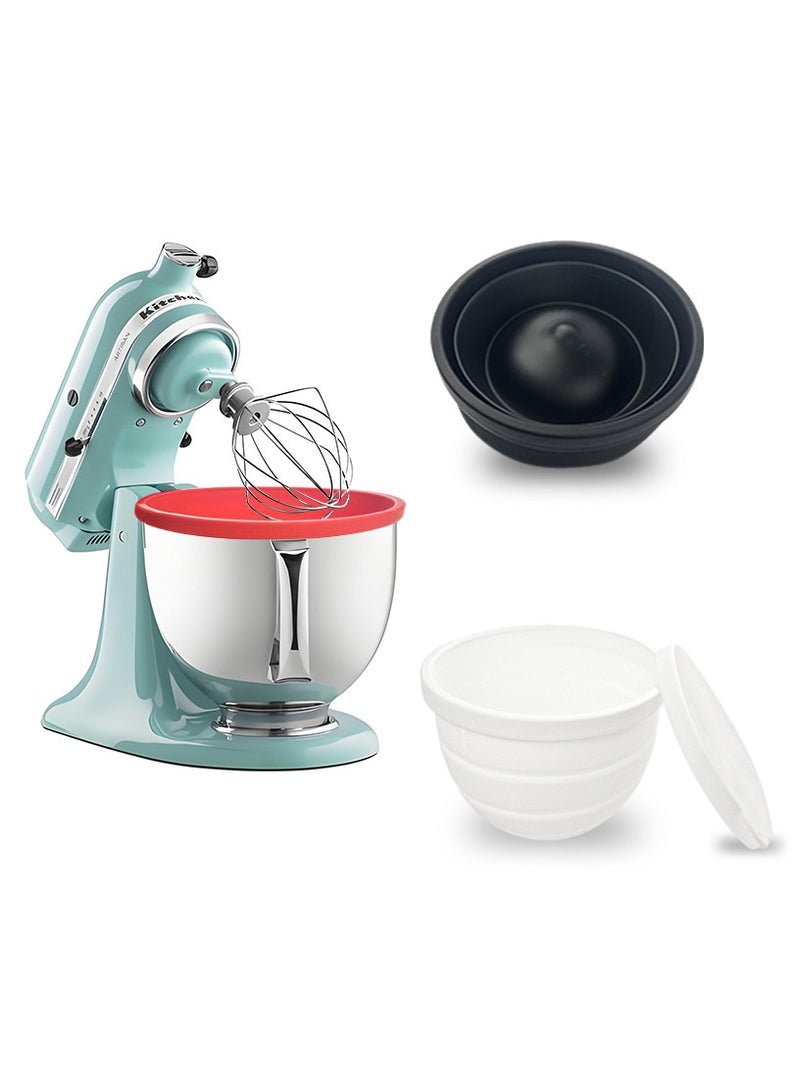 عام **3 قطع بطانات أوعية سيليكون لخلاطات KitchenAid - بطانات قابلة للطي وغير لاصقة مع أغطية، آمنة لغسالة الصحون** - Image 4